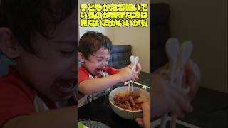 【２歳】箸が使えなくて泣きわめく #オーストラリア #2歳 #癇癪