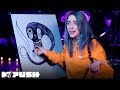 Billie Eilish Draws 'bury a friend' 🎨 Black Canvas | MTV Push