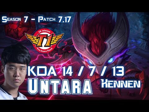 SKT T1 Untara KENNEN vs JAYCE Top - Patch 7.17 KR Ranked