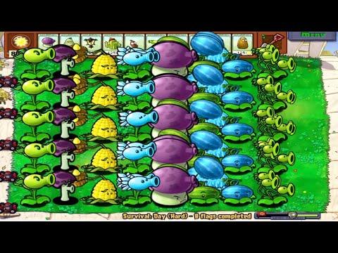Plants vs. Zombies All Pea PvZ vs Team Shroom vs Gargantuar