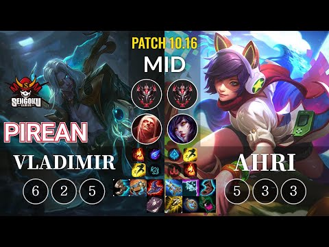 SG Pirean Vladimir vs Ahri Mid - KR Patch 10.16