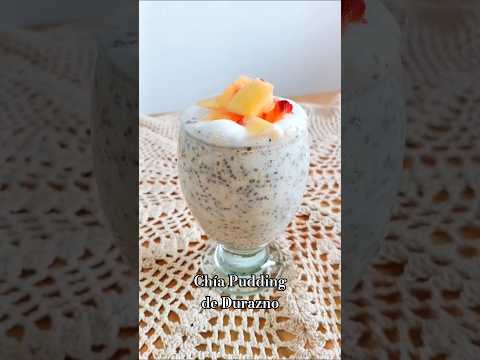 CHÍA PUDDING DE DURAZNO #sinazucar #saludable @verito.chef.ok
