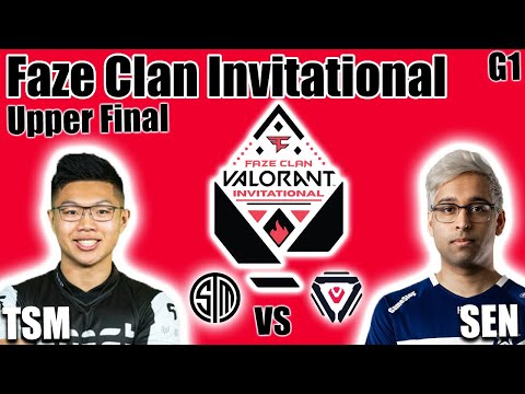 TSM vs Sentinels game 1 - Upper Bracket Finals | Faze Clan Valorant Invitational