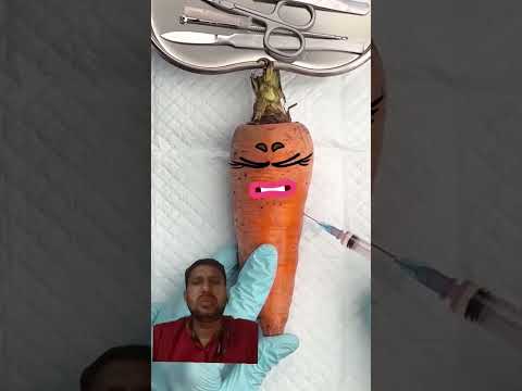 Carrot Baby Born from C Section. #fruit #csection #newbornbaby #cartoonvideo #viralvideo