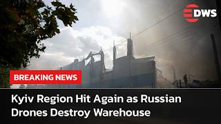 WATCH: Russian Drones Hit Warehouse Near Kyiv as Attacks Pound Ukraine’s Capital | AH15