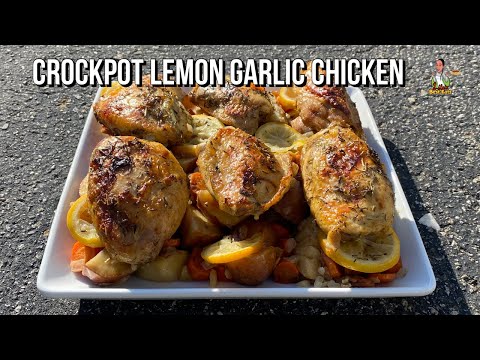 Crockpot Lemon Garlic Chicken | Easy Gluten-Free Recipes