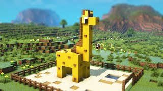 Minecraft Giraffe Statue Tutorial - How to Build a Giraffe Statue in Minecraft 1.20+