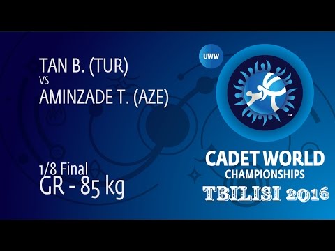 1/8 GR - 85 kg: T. AMINZADE (AZE) df. B. TAN (TUR), 5-3