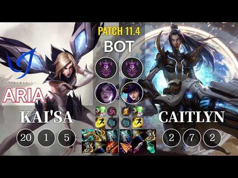 CGA Aria Kai'Sa vs Caitlyn Bot - KR Patch 11.4