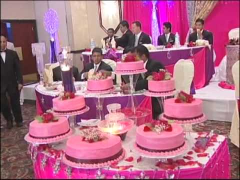 La Suhaag Banquet Hall Wedding | Gigantic Wedding Cake at An Indian Wedding Reception in Brampton
