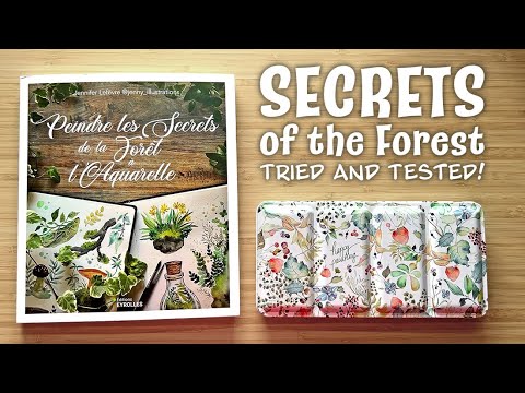 Secrets of the Forest in Watercolor | Book Review, Flip Through & Painting  some Tutorials