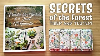 Secrets of the Forest in Watercolor | Book Review, Flip Through & Painting  some Tutorials