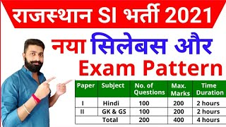Rajasthan S.I. Syllabus & Exam Pattern 2021 | RPSC Sub Inspector | राजस्थान S.I. Vacancy |