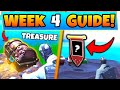 Fortnite WEEK 4 CHALLENGES! – Search Buried Treasure, Secret Banner (Battle Royale Season 8 Guide)