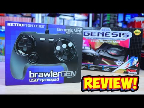 Retro Fighters BrawlerGen USB 6 Button Sega Genesis Mini Controller Review!
