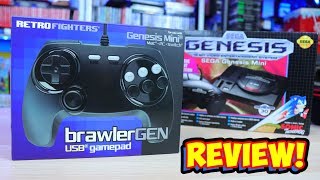 Retro Fighters BrawlerGen USB 6 Button Sega Genesis Mini Controller Review!