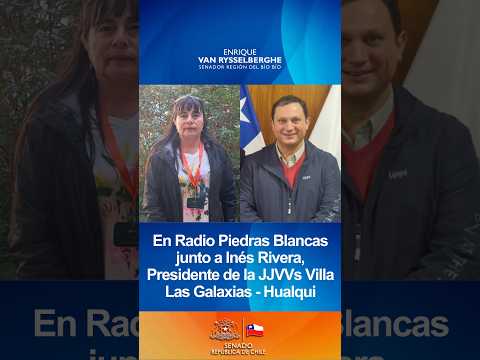 En Radio Piedras Blancasjunto a Inés Rivera,Presidente de la JJVVs Villa Las Galaxias - Hualqui