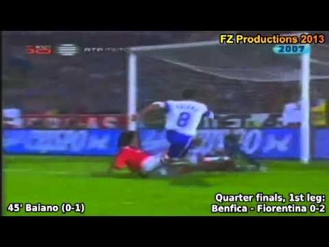 Cup Winners Cup 1996-1997, Quarter finals (1st leg): Benfica - Fiorentina 0-2 (Baiano goal)