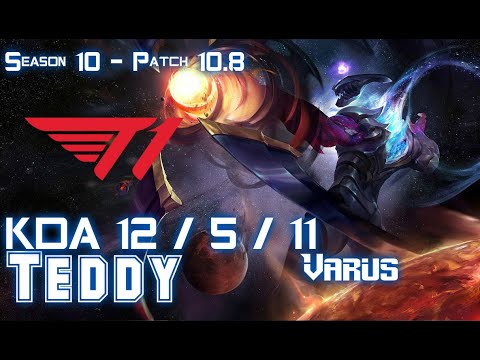 T1 Teddy VARUS vs KALISTA ADC - Patch 10.8 KR Ranked