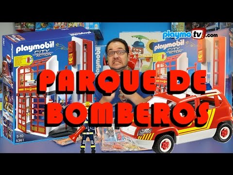 PLAYMOBIL PARQUE DE BOMBEROS Y COCHE - PLAYMOTV