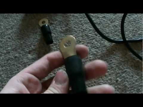 How to Install Ring Terminals onto 0/1 Guage Wire