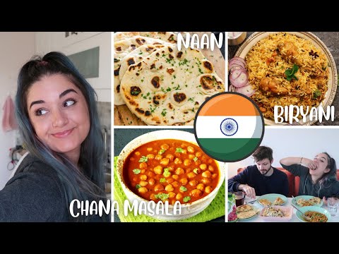 HİNT YEMEKLERİ YAPMAYI DENEDİM | Biryani, Naan ve Chana Masala 🇮🇳