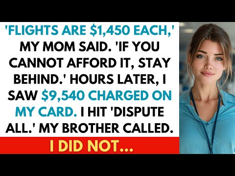 “Flights Are $1,450 Each,” My Mom Said. “If You Cannot Afford It, Stay Behind.” Then Charged $9,540