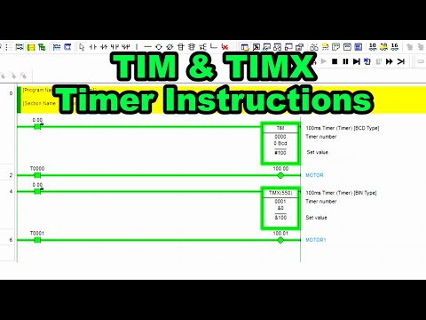 Omron PLC Course - TIM and TIMX Timer Instructions - BCD & Binary