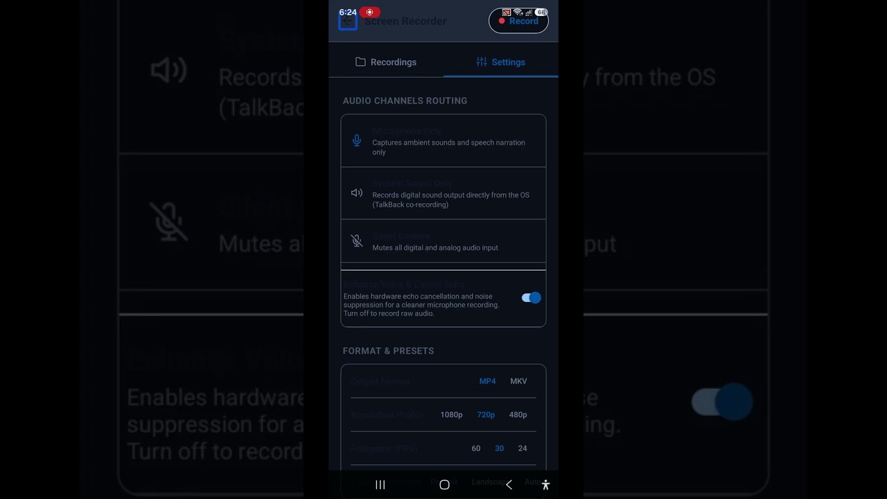 This advance and accessible screen recorder very useful for blind record with shortcut features