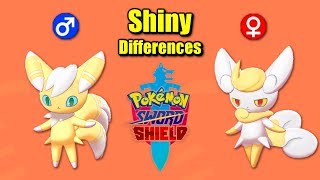Pokémon Sword & Shield - All SHINY Gender Differences