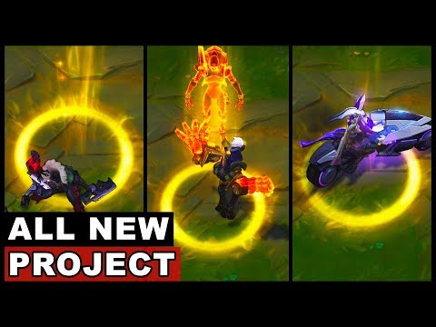 All New PROJECT Skins Spotlight Vayne Jhin Vi (League of Legends)