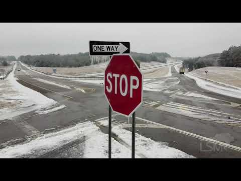 02-18-2021 Hamilton, AL - Icy I-22, Drone of Iced Trees - Water Tower