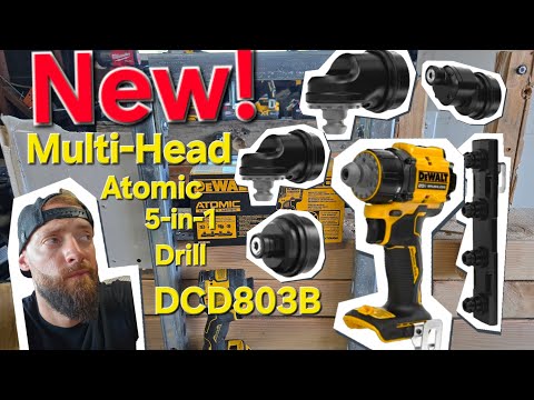 New Dewalt DCD803B Multi-Head Drill Driver (5-In-1)! With 1.7 and 3.5 Powerstack Batteries! M12 is \ud83d\ude22