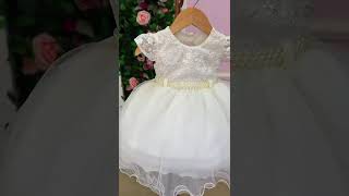 Vídeo de Vestido Luxo Daminha Bebê Off White