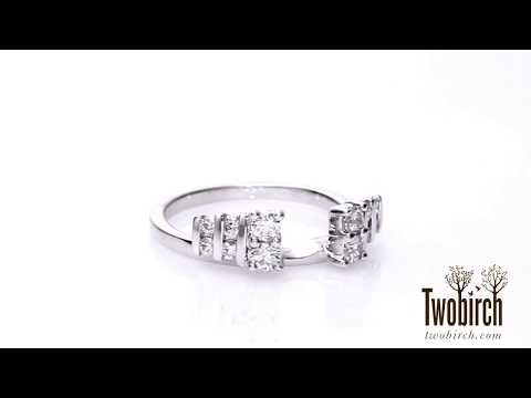 0.5ct. Three Row Bar Set Ring Wrap - TwoBirch TB-WRAP-0045-WG-H