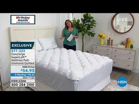 Concierge Collection SuperLoft Mattress Pad  Diamond Qui...