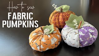 🎃 DIY Fabric Pumpkins for Halloween Decorations