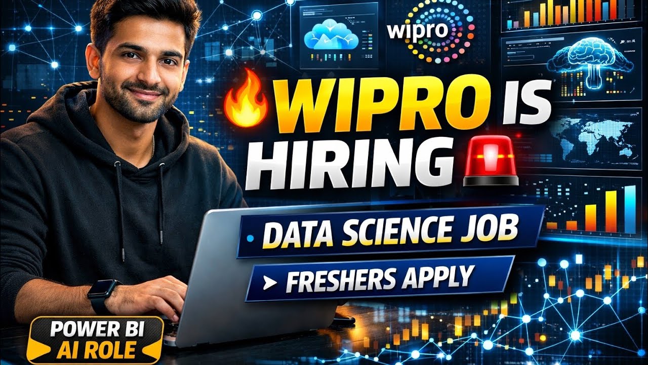 🔴Wipro Data Science Job 2026 | Freshers Hiring | Data Science & Power BI Role| Apply Now!!