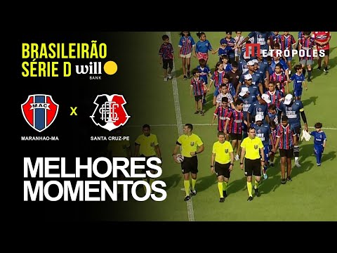 Confira melhores momentos de MARANHÃO-MA 0 X 1 SANTA CRUZ-PE pelo Brasileirão Série D Will Bank