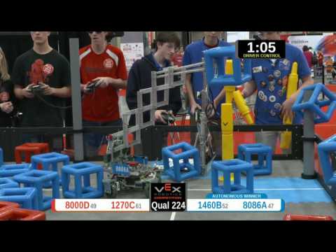 2015 VRC Sci Q224 - 8000D 1270C vs 1460B 8086A - 50 to 60 - VEX Worlds 2015 - Science Division