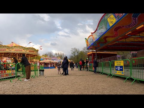 UK Landing - Clapham Common Fun Fair (SW4 9DE) Walking Tour | London Lockdown Easing | May 2021