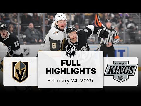NHL Highlights | Golden Knights vs. Kings | February 24, 2025
