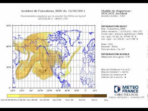 Modeling the dispersion of radioactive releases into the atmosphere on a global scale