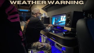 Severe Weather Warning. Heavy Rain Camping Alone In My Cozy Camper