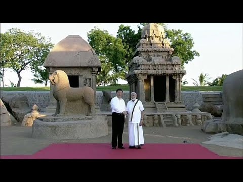 شاهد الهند تستقبل الرئيس الصيني شي جين بينغ في "المدينة الحجرية" …