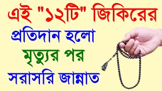 এই ১২টি জিকিরের প্রতিদান হলো সরাসরি জান্নাত। ছোট জিকির যা হাশরের মিজানের পাল্লা ভারী করবে