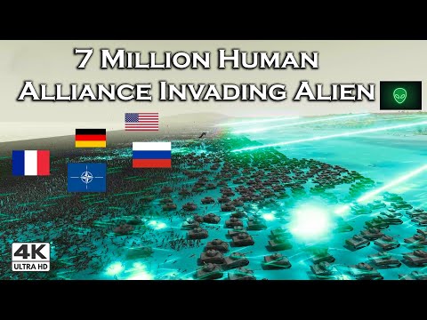 7 Million Humans Alliance Invading Alien Island Defense UEBS2 Ultimate Epic Battle Simulator 2 | 4K