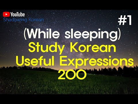 Study Korean in English while Sleeping (8 hours) - [1] | Useful Expressions 200 | 한국어 공부