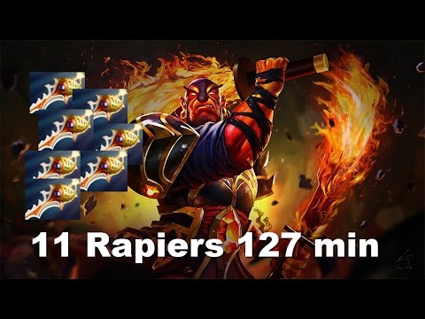 11 Rapiers everywhere 127 min game Breaking Dota 2
