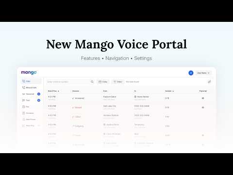 New Mango Voice Portal Walkthrough | Everything You Need to Know